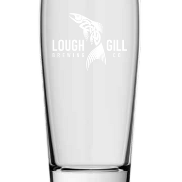 Pint glass Lough Gill Brewery Logo